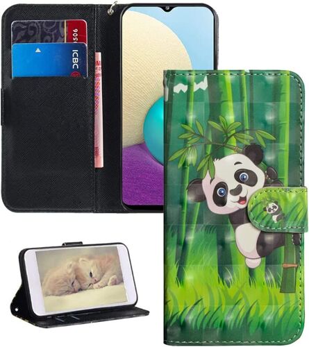 With Samsung Galaxy A52s 5g Coque Case Folio,3d Peint Cuir Pu Porte-Cartes Cover Pour Samsung Galaxy A52s 5g Cover Climbing Bamboo Panda Yx.