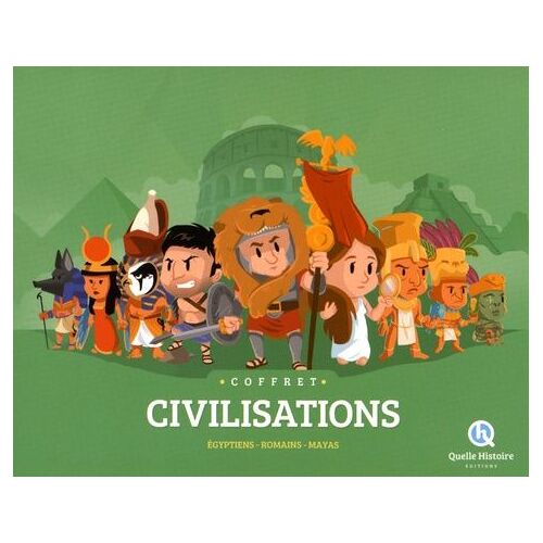 Civilisations - 3 Volumes : Les Egyptiens - Les Romains - Les Mayas + 1 Poster