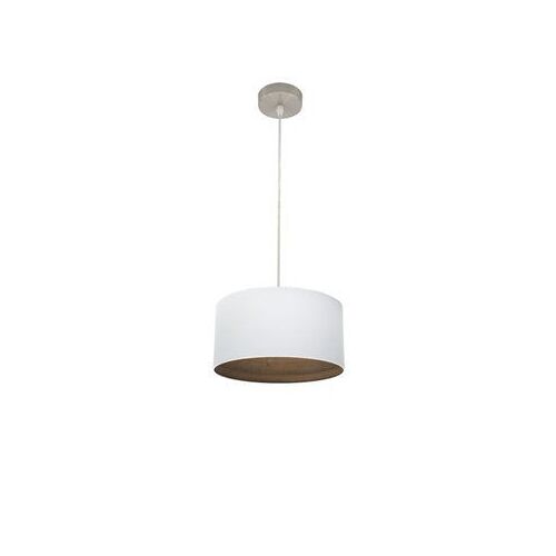 Suspension Tatiana 1xe27 Nickel/Blanc-Bois Foncé Regx30x30 Cm