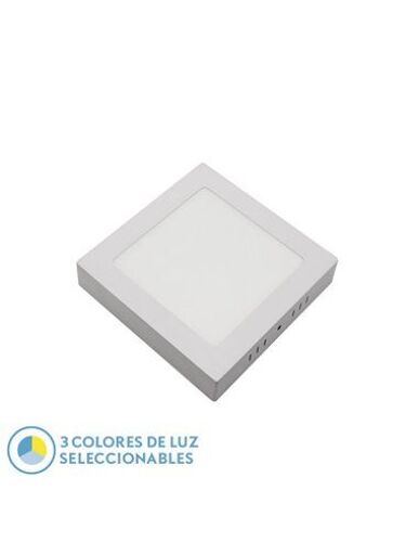 Downlight Surface Gabbro 18w 3000k-4000k-6500k Blanc 1620lm 3.5x22x22 Cm