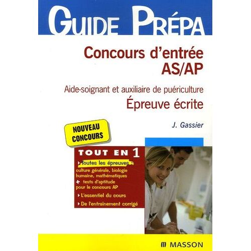 Concours D'entrée As/Ap Aide-Soignant Et Auxiliaire De Puériculture - Epreuve Écrite