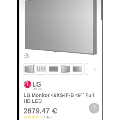 Ecran publicitaire dynamique LG moniteur 49XS4F-B 49 Full HD LED