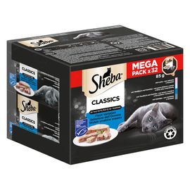 32x85g Sheba Terrines Classiques - Pâtée Pour Chat