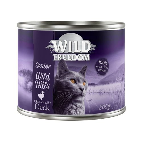 12x200g Senior Wild Hills Canard, Poulet Wild Freedom - Pâtée Pour Chat