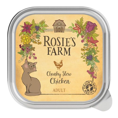 32x100g Adult Lot Mixte (4 Saveurs) Rosie's Farm - Pâtée Pour Chat