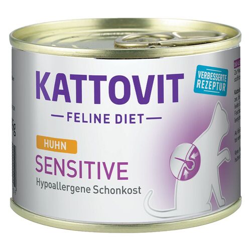 12x185g Kattovit Sensitive Poulet - Pâtée Pour Chat