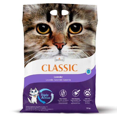 14kg Intersand Classic Lavande - Litière Pour Chat