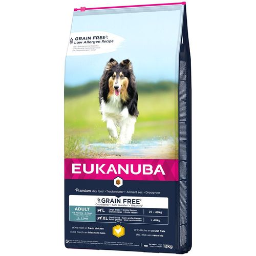 2x12kg Eukanuba Grain Free Adult Large Breed Poulet - Croquettes Pour Chien