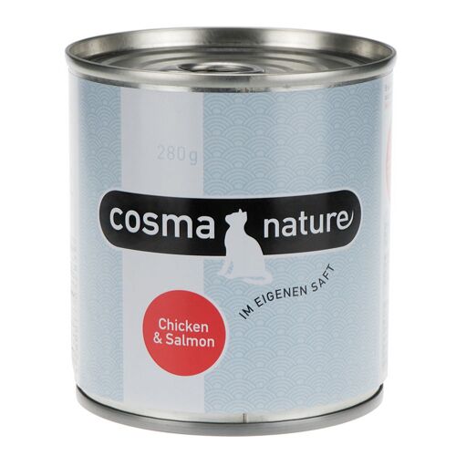 6x280g Cosma Nature Poulet, Saumon - Pâtée Pour Chat