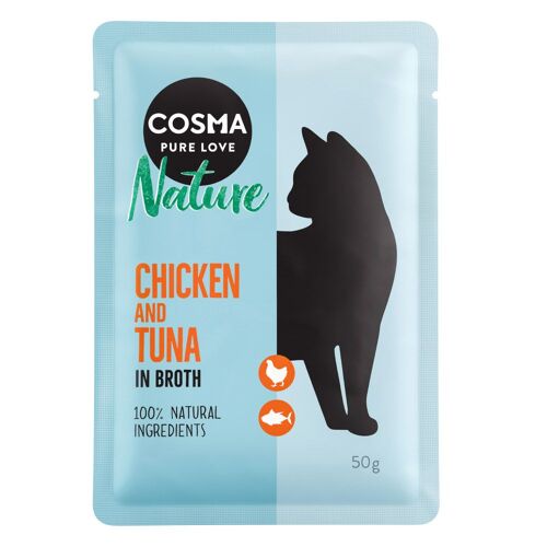 6x50g Cosma Nature Filet De Poulet, Thon - Pâtée Pour Chat