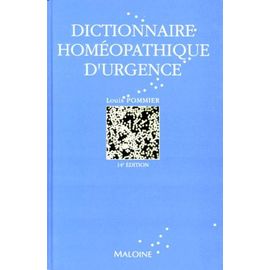 Dictionnaire Homeopathique D'urgence - 14ème Édition