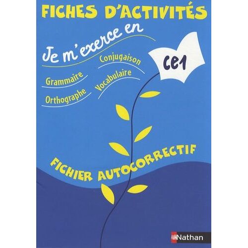 Fiches D'activités Je M'exerce En Grammaire, Conjugaison, Orthographe, Vocabulaire Ce1 - Fichier Autocorrectif