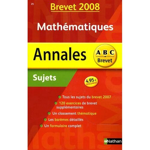 Mathématiques - Sujets