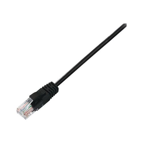 V7 - Cordon de raccordement - RJ-45 (M) pour RJ-45 (M) - 50 cm - UTP - CAT 6 - moulé, sans crochet - noir