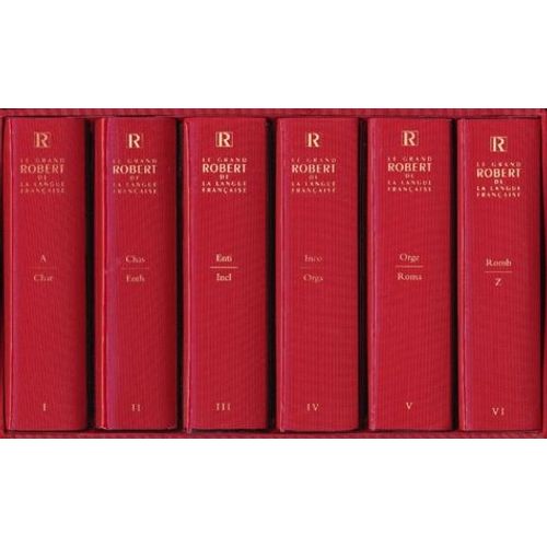 Le Grand Robert De La Langue Française Coffret En 6 Volumes