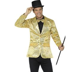 Veste Dorée Avec Paillettes Pour Homme (Taille M)