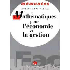 Mathématiques Pour L'économie Et La Gestion