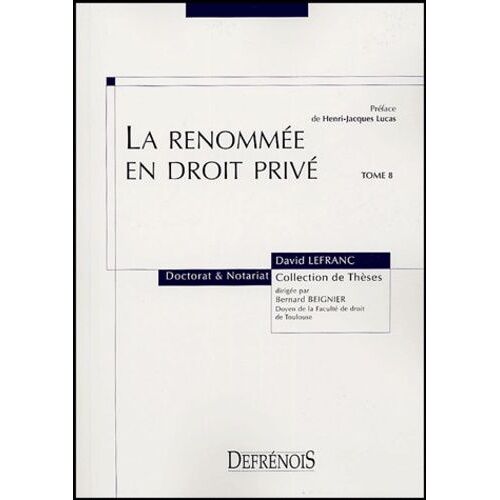 La Renommée En Droit Privé
