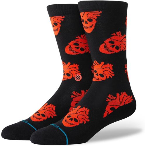 Kalanka-Fallin In Skull Crew Socks Strangelove Skate Black Pattern Calf