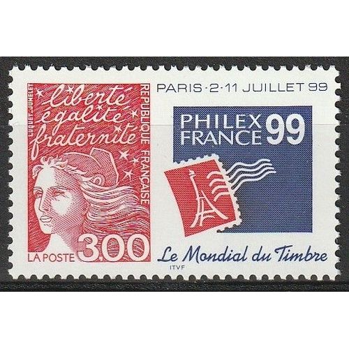 Philexfrance'99". Exposition Philatélique Mondiale À Paris. Le Mondial Du Timbre 1997 N° 3127 Neuf**