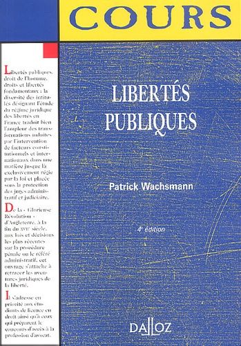 Libertés Publiques - 4ème Édition