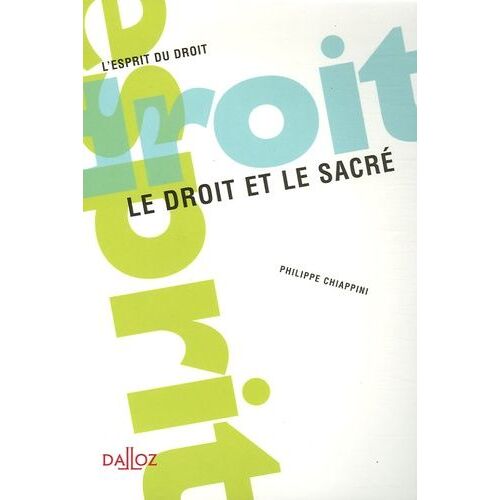 Le Droit Et Le Sacré