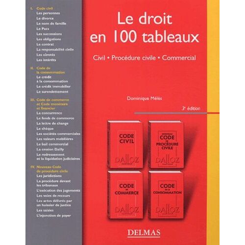 Le Droit En 100 Tableaux - Civil, Procédure Civile, Commercial