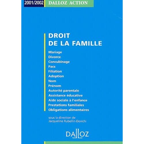 Droit De La Famille - Edition 2001-2002