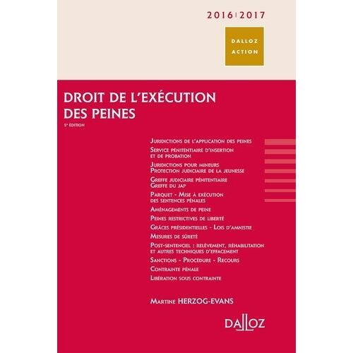Droit De L'exécution Des Peines