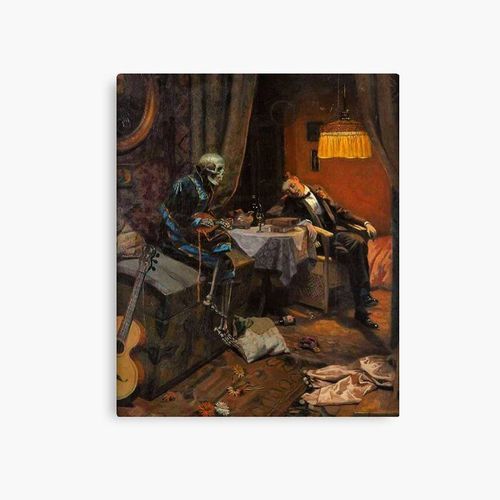 Canevas imprimer Erich Plontke "Le Buveur" 1910 Impression sur toile Art Décoration Murale/ 40x50cm ou 40x40cm
