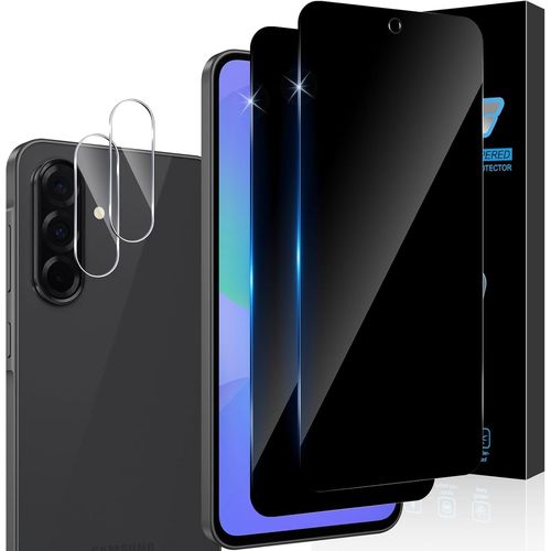 Sjzg-Verre Trempé Anti-Espion Couverture Complète Pour Samsung Galaxy A36 5g Avec Caméra Arrière Protecteur [2+2 Pcs], Dureté 9h, Vitre Privacy Film Protection Écran De Confidentialité Vitre