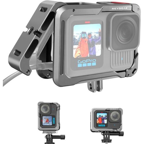 SJZG-Pour Gopro Hero 13 Alliage D'Aluminium, Boîtier En Métal, Cage À Lapin Hero 13/12/11/10/9, Ultra Léger, Accessoires De Cadre De Protection, Double Interface De Chaussure Froide Avec Filetage