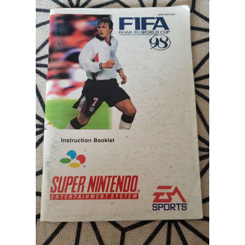Notice De Jeu Original Fifa 98 Super Nintendo Snes