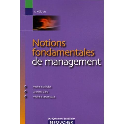 Notions Fondamentales De Management