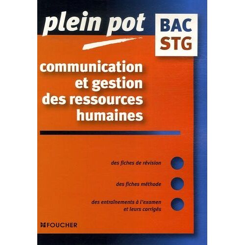 Communication Et Gestion Des Ressources Humaines Bac Stg