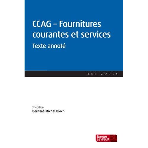 Ccag Fournitures Courantes Et Services - Texte Annoté
