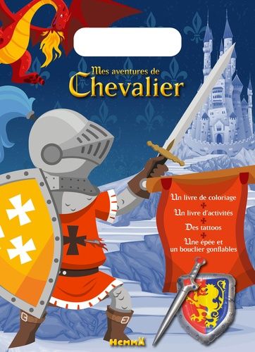Mes Aventures De Chevalier - Livre De Coloriage + Livre D'activités + Tattoos + Une Épée Et Un Bouclier Gonflable