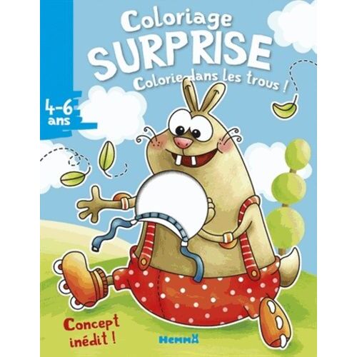 Colorie Dans Les Trous ! - 4-6 Ans - Lapin