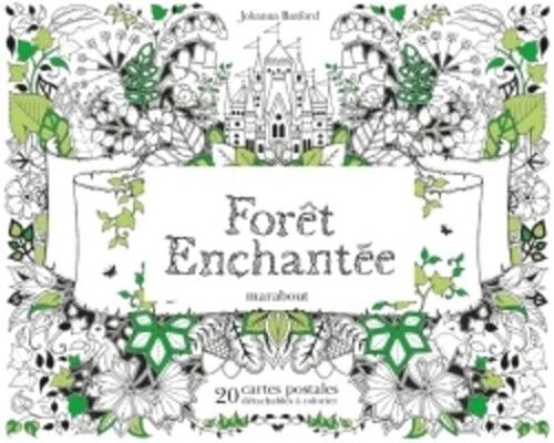 Forêt Enchantée - 20 Cartes Postales Détachables À Colorier