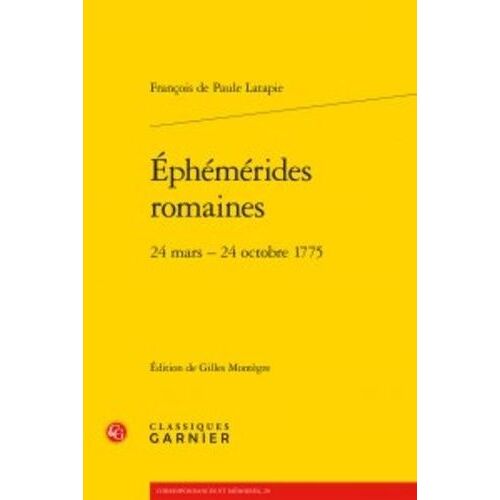 Ephémérides Romaines 24 Mars - 24 Octobre 1775 - 24 Mars - 24 Octobre 1775