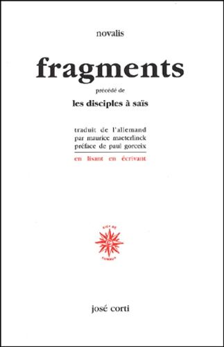 Fragments Précédé De Les Disciples À Saïs