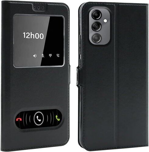 Coque pour Samsung Galaxy A05S (6,7 Pouces), Etui Housse avec FENETRES, Pochette Magnétique pour (Samsung A05S) - Noir