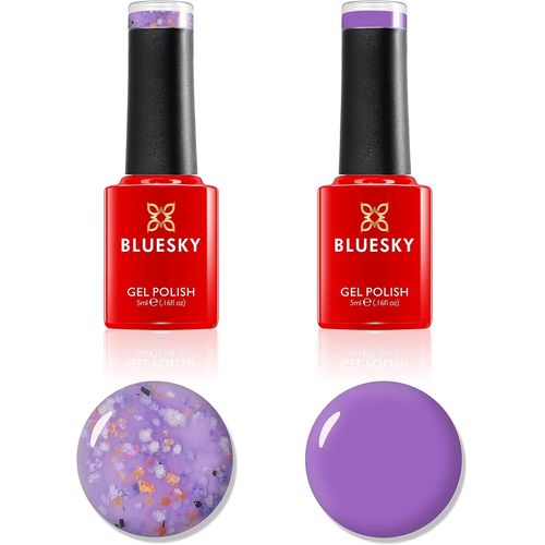 Lot De 2 Vernis À Ongles Gel Flower Gel Duo, Wisteria Whisper Bfl04 Et Blossom, 5 Ml, Violet, Gelée, Nail Art (Nécessite Un Séchage Sous Lampe Uv Ou Led) 