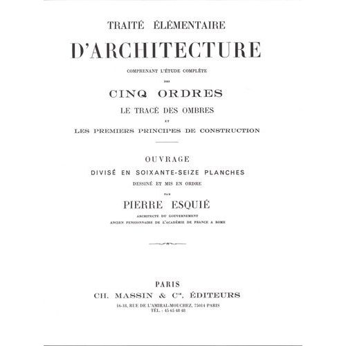 Traité Élémentaire D'architecture