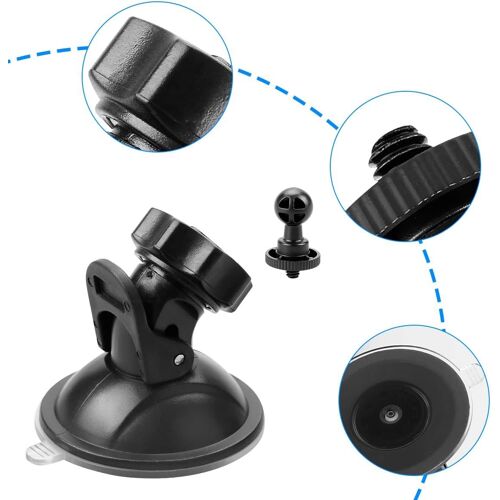 Support De Fixation Pour Caméra Embarquée De Voiture, Enregistreur Vidéo De Véhicule, Support À Ventouse Avec Vue À 360 Degrés Pour La Conduite De Caméra Dvr Caméscope Gps