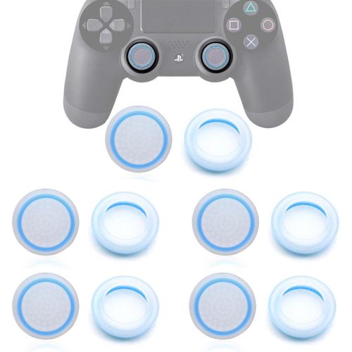 10 pcs Thumb-Stick Ensemble Accessoires Capuchons pour Poignées de Manette pour PS5 PS4 Attaches Protection Manette de Jeu