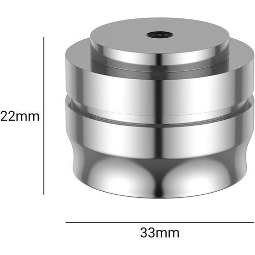 TIANYI-Lot de 4 pieds de haut-parleur HiFi - 33 x 22 mm - Argenté - Pieds en aluminium massif - Pour platine disque, caisson de basses, amplificateur, lecteur CD, etc
