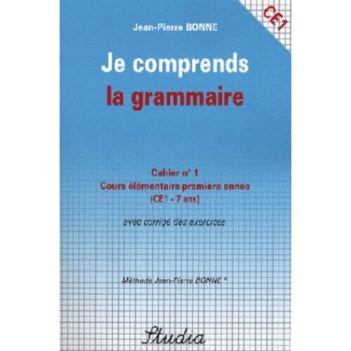 Je Comprends La Grammaire Cahier N° 1 Ce1