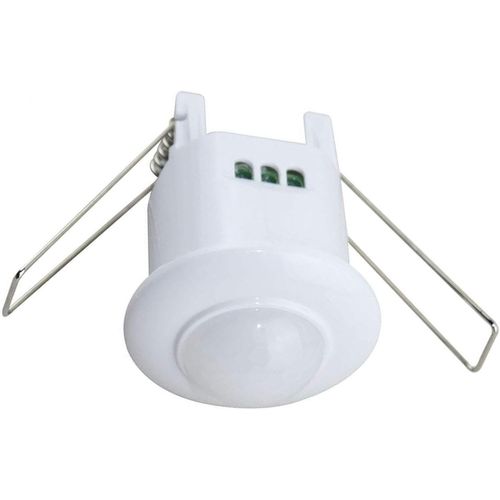 Détecteur de Mouvement Infrarouge AC220-240V 0-400W, Montage Encastré et en Saillie au Plafond, Programmable 6m - 360º