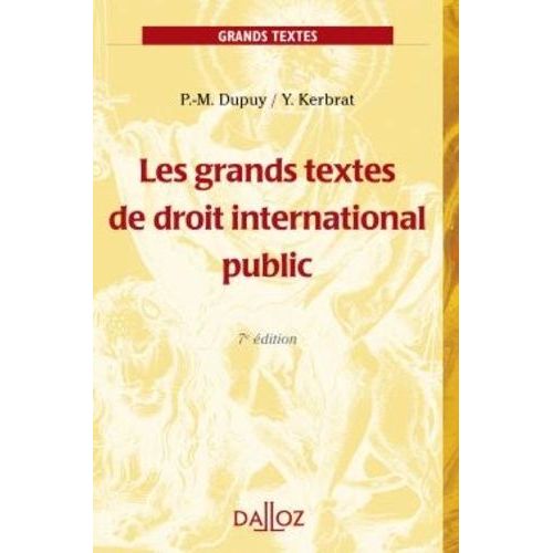 Les Grands Textes De Droit International Public